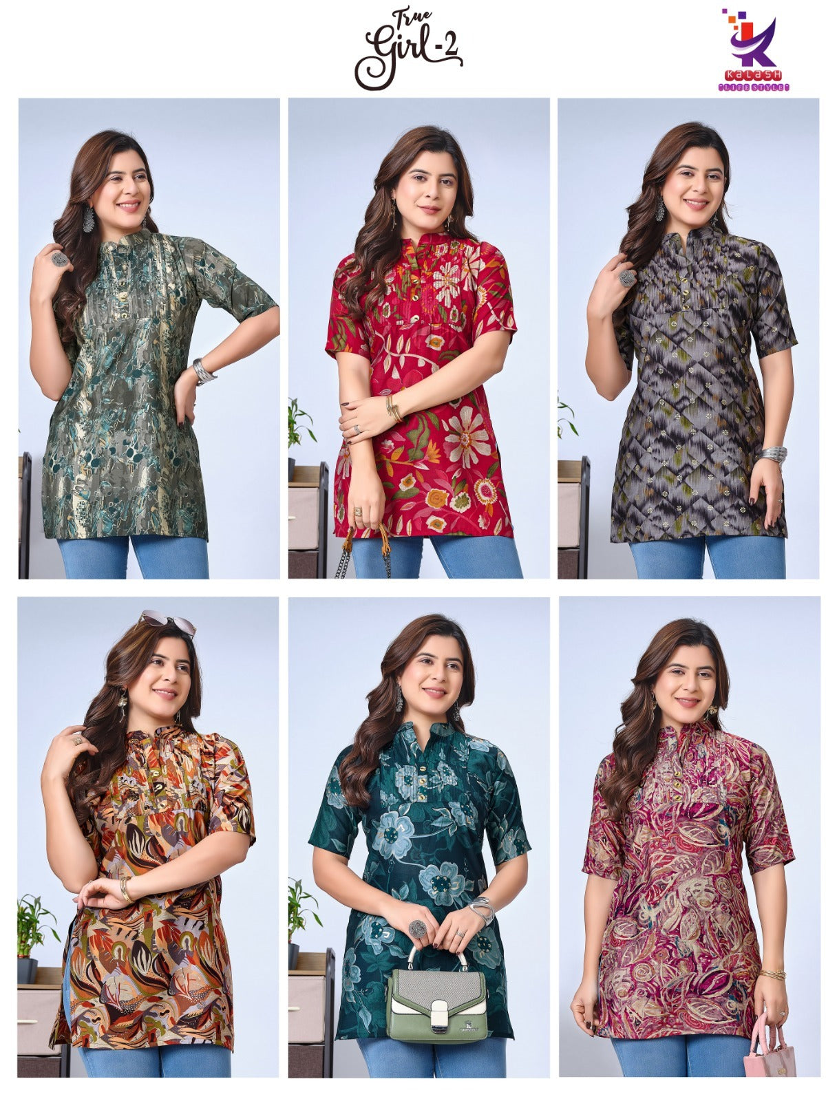 True Girl 2 Mlm Kalash Lifestyle Muslin Short Kurtis Manufacturer Gujarat
