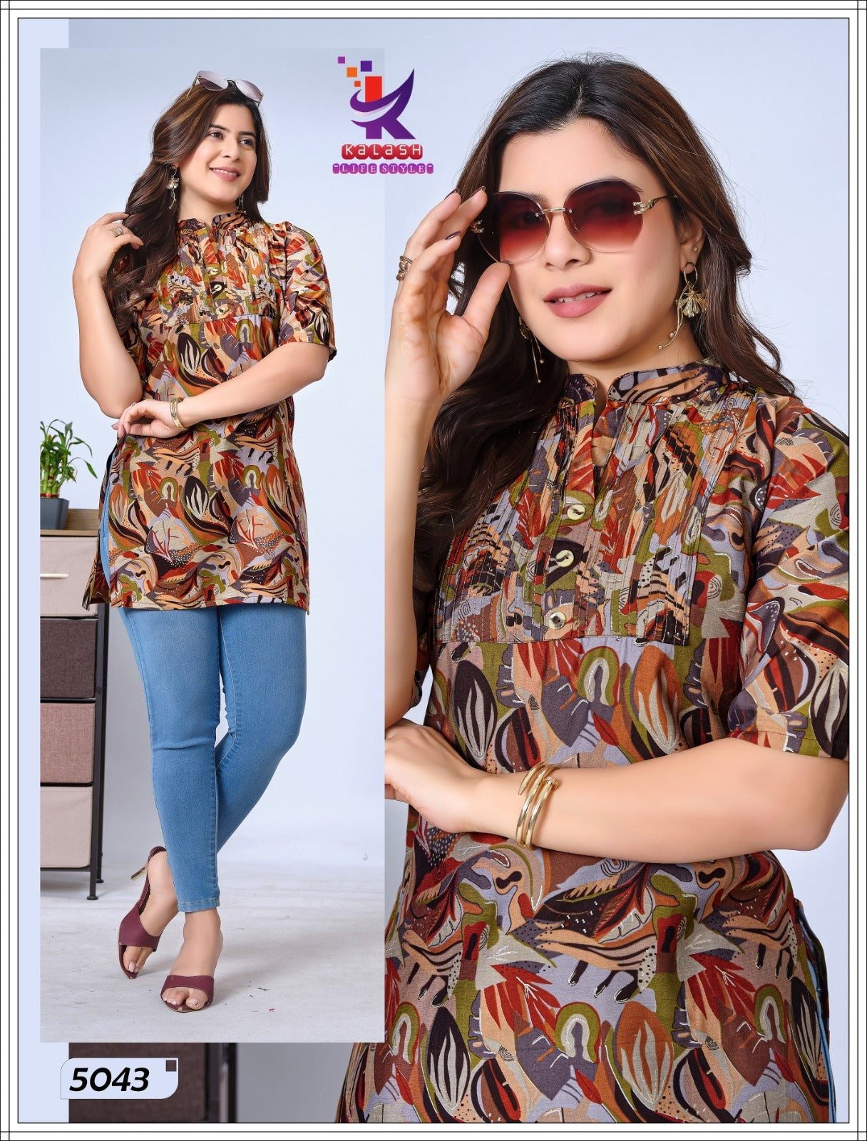 True Girl 2 Mlm Kalash Lifestyle Muslin Short Kurtis Manufacturer Gujarat