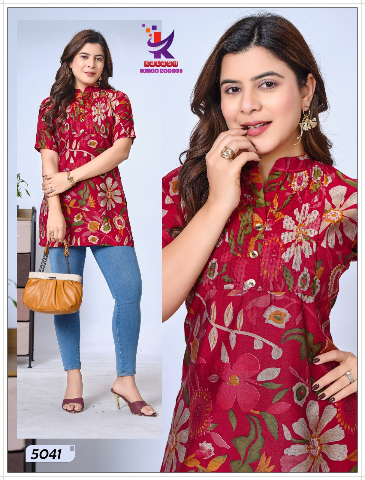 True Girl 2 Mlm Kalash Lifestyle Muslin Short Kurtis Manufacturer Gujarat
