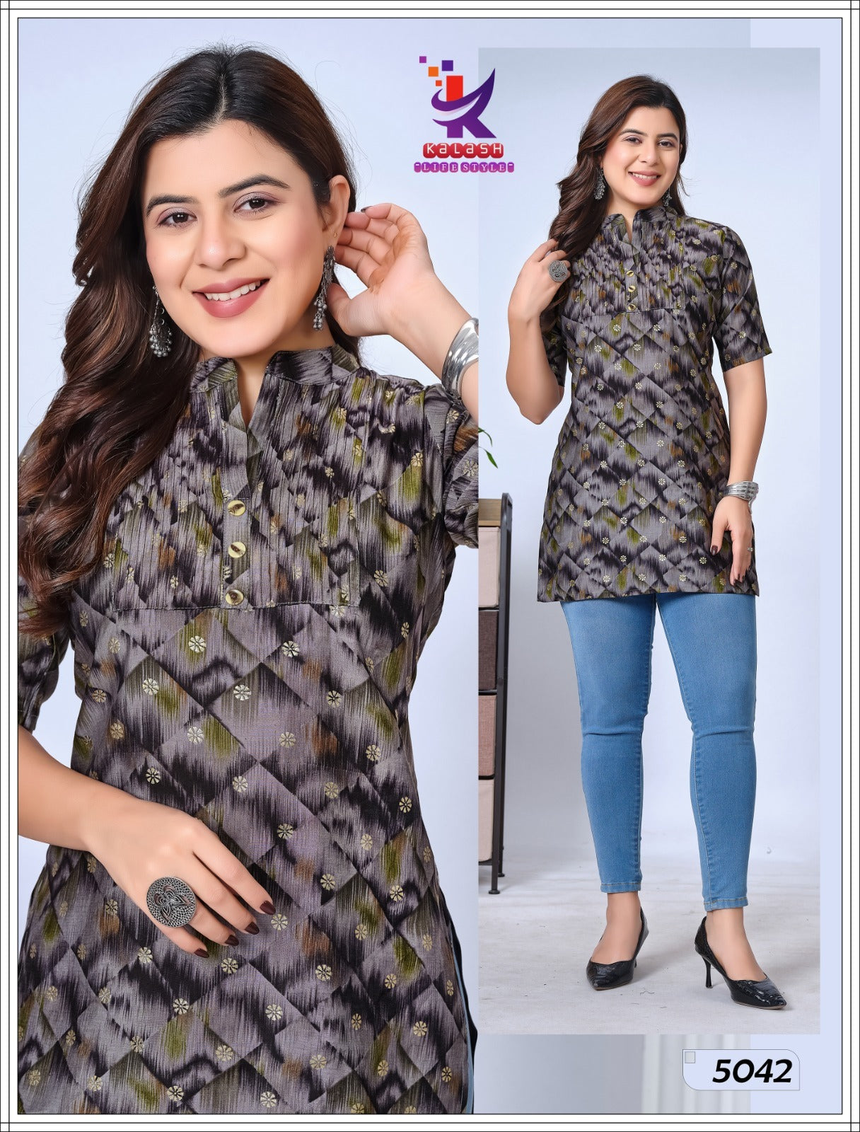 True Girl 2 Mlm Kalash Lifestyle Muslin Short Kurtis Manufacturer Gujarat