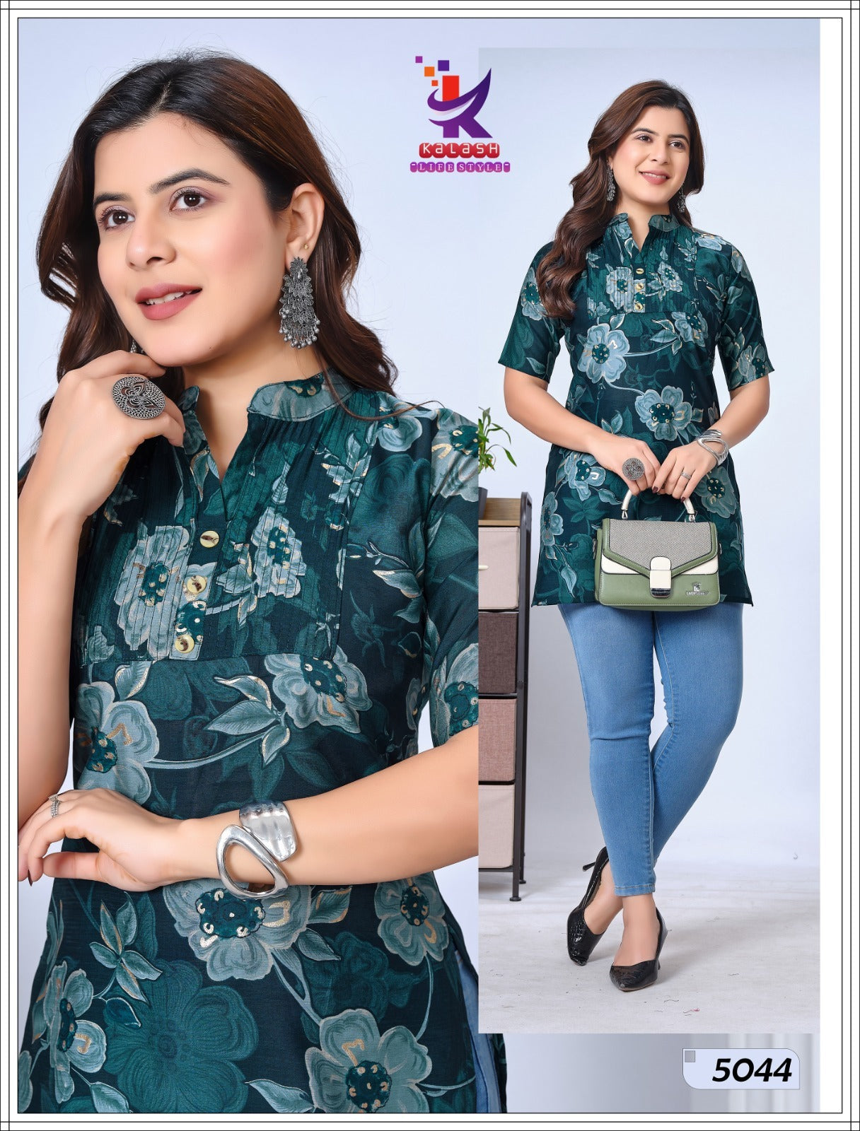 True Girl 2 Mlm Kalash Lifestyle Muslin Short Kurtis Manufacturer Gujarat