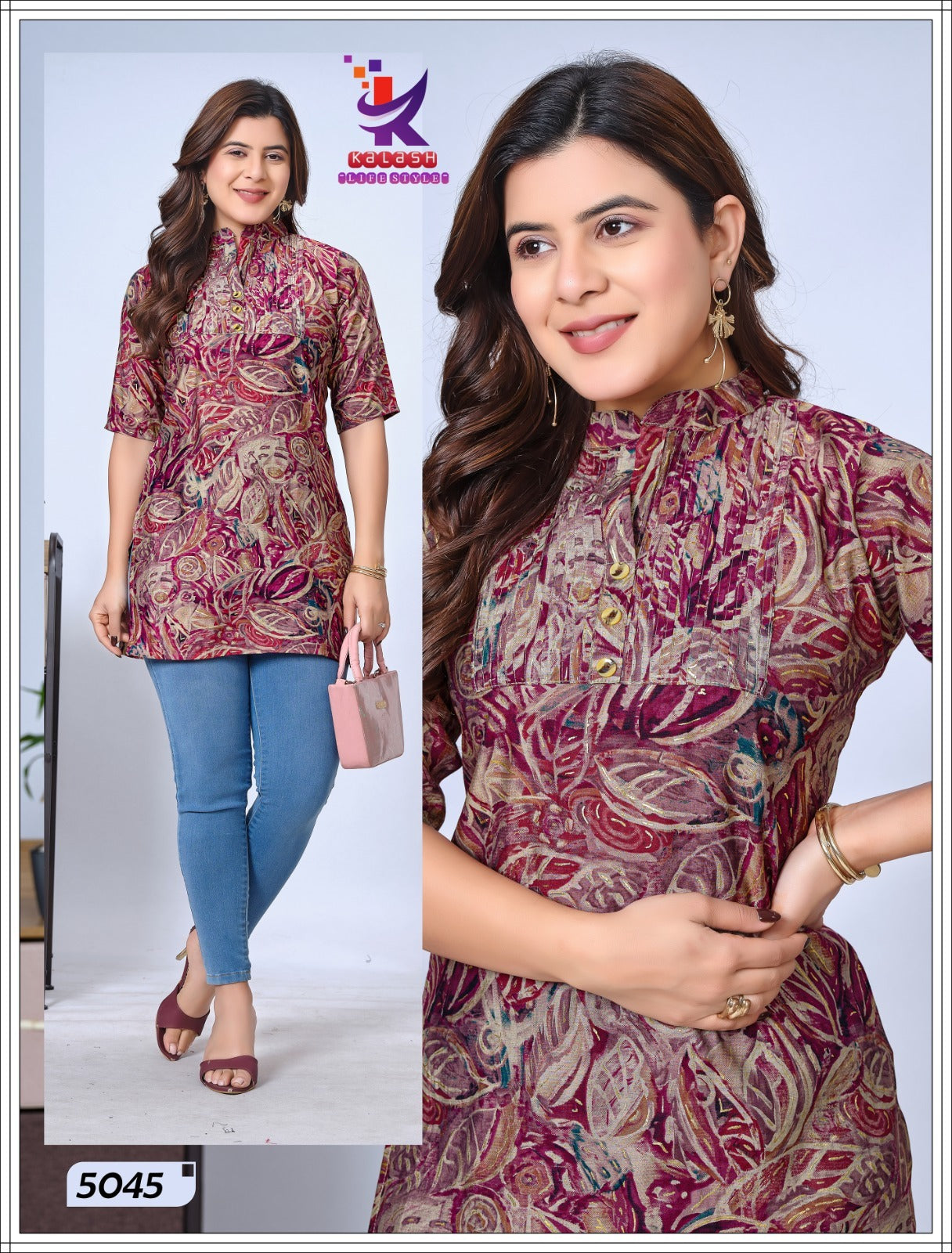 True Girl 2 Mlm Kalash Lifestyle Muslin Short Kurtis Manufacturer Gujarat