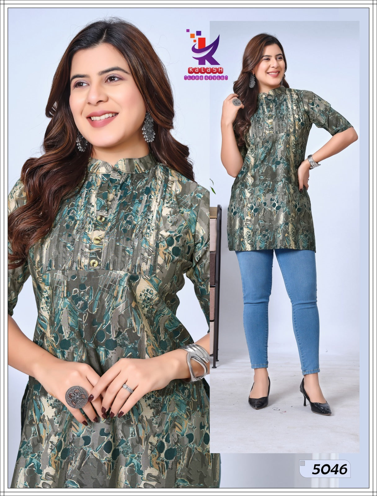 True Girl 2 Mlm Kalash Lifestyle Muslin Short Kurtis Manufacturer Gujarat