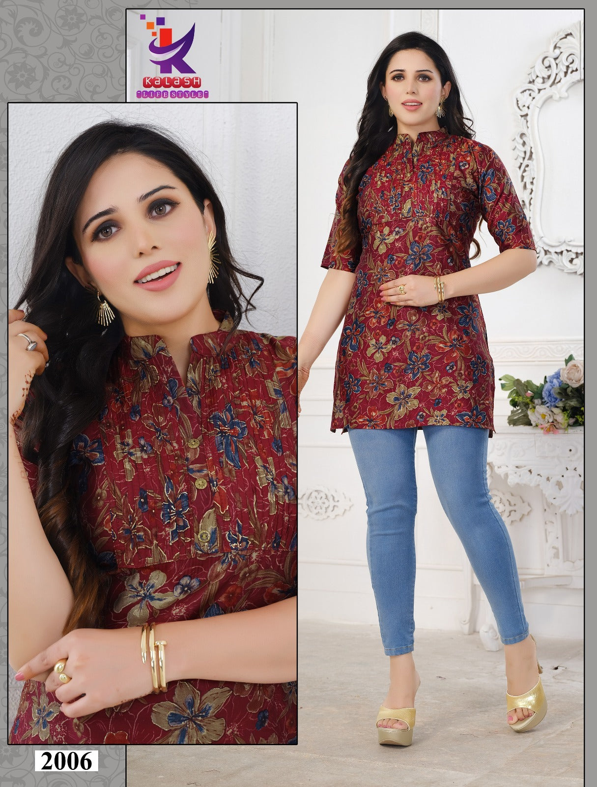 True Heart 2 Mlm Kalash Lifestyle Muslin Short Kurtis Wholesaler Gujarat