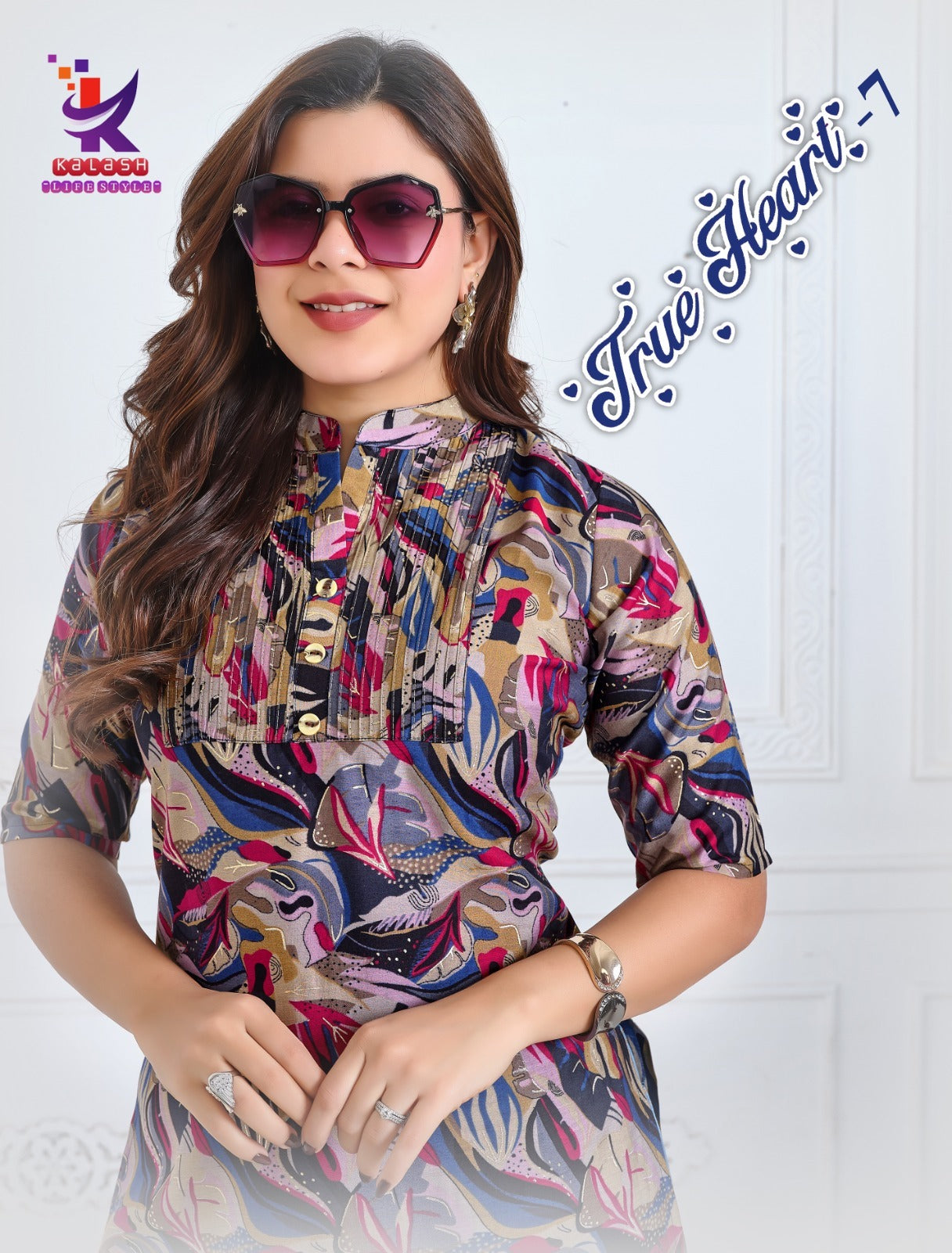 True Heart 7 Mlm Kalash Lifestyle Muslin Short Kurtis Wholesale Rate