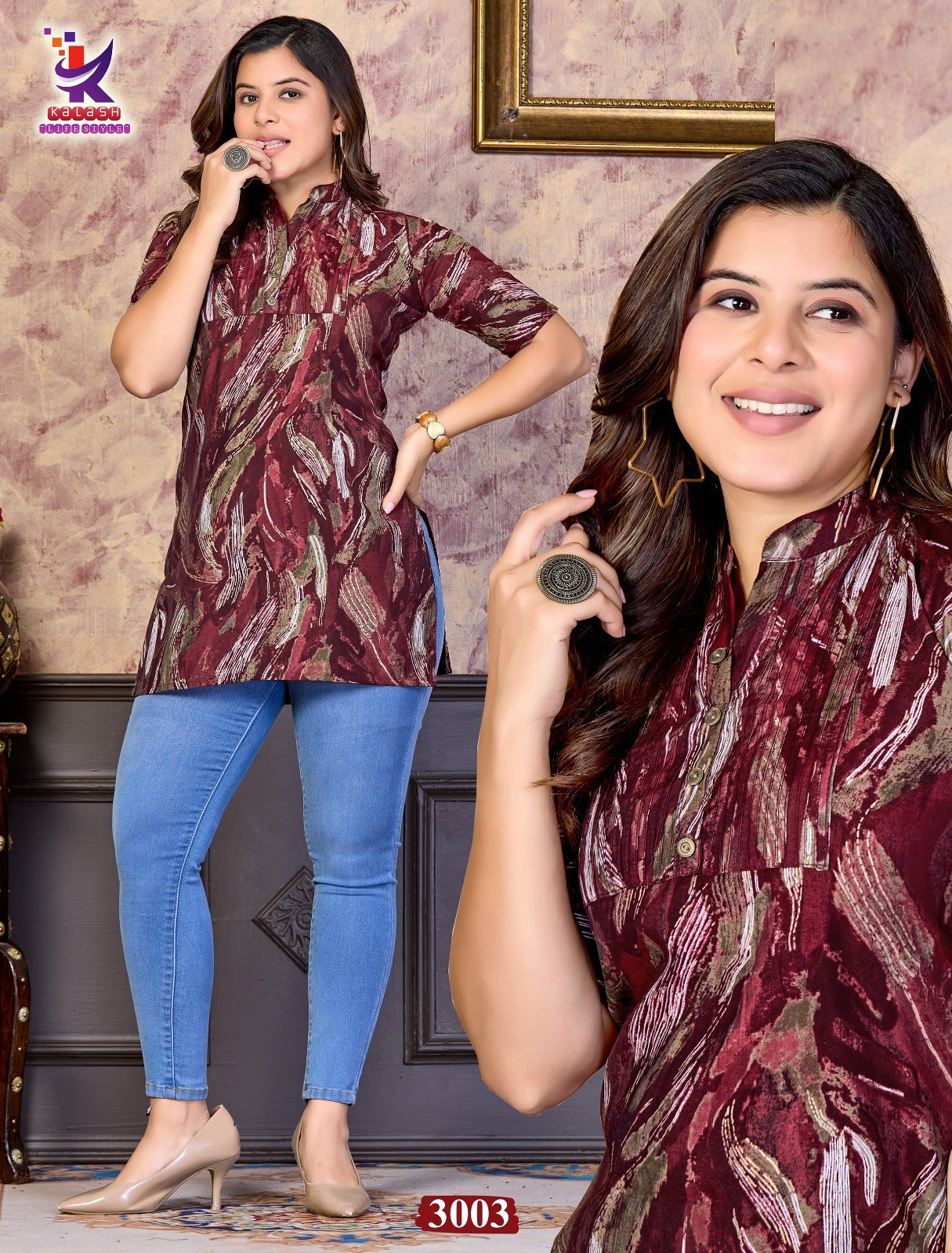 True Heart Mlm Kalash Lifestyle Muslin Short Kurtis Exporter