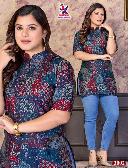True Heart Mlm Kalash Lifestyle Muslin Short Kurtis Exporter