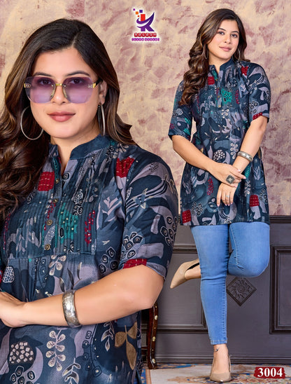 True Heart Mlm Kalash Lifestyle Muslin Short Kurtis Exporter