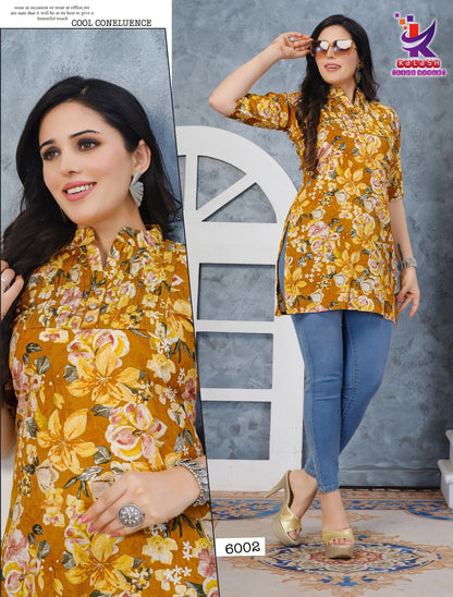 True You 5 Mlm Kalash Lifestyle Rayon 14Kg Short Kurtis Wholesaler India