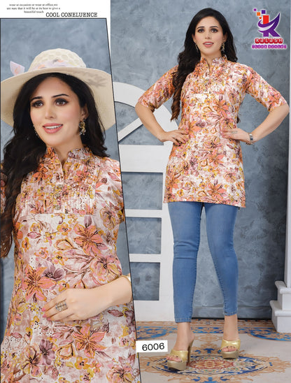 True You 5 Mlm Kalash Lifestyle Rayon 14Kg Short Kurtis Wholesaler India