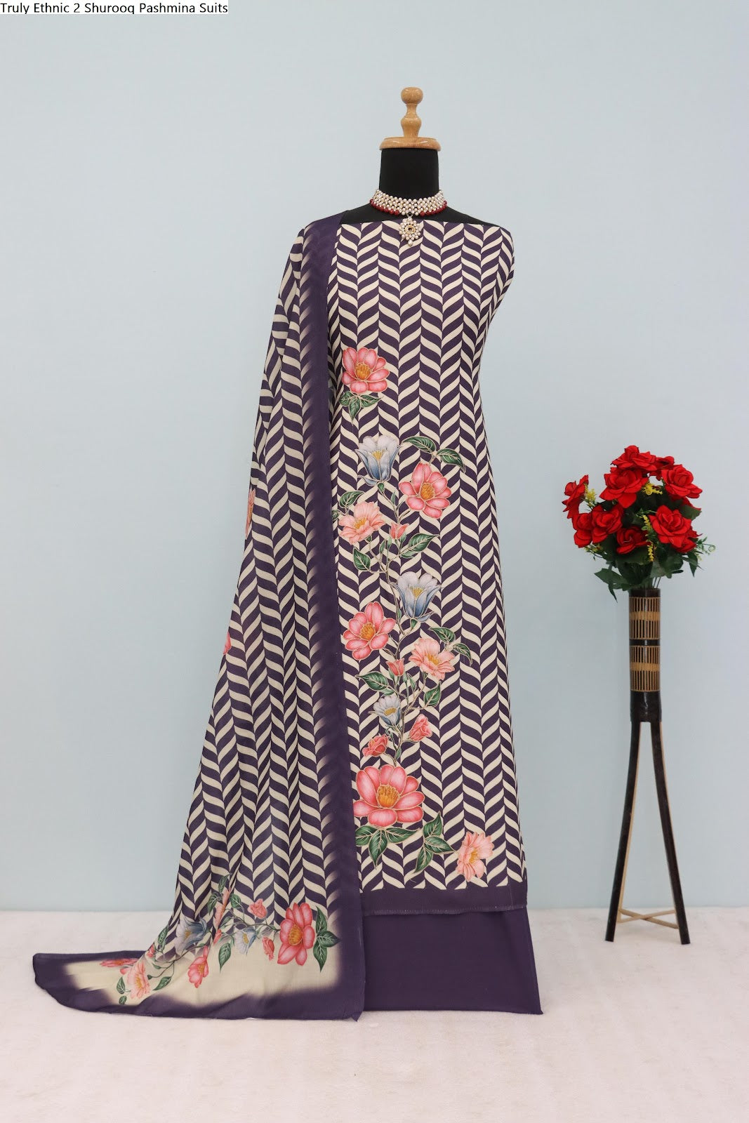 Truly Ethnic 2 Shurooq Viscose Pashmina Suits Supplier