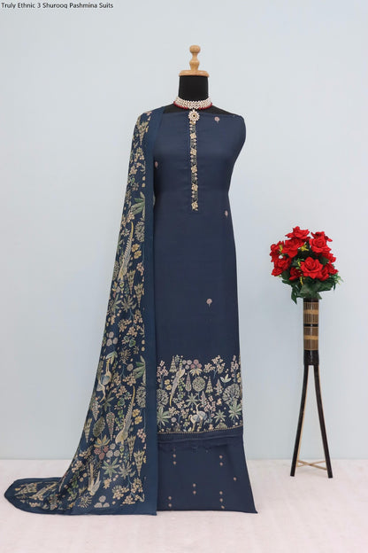 Truly Ethnic 3 Shurooq Viscose Pashmina Suits Exporter