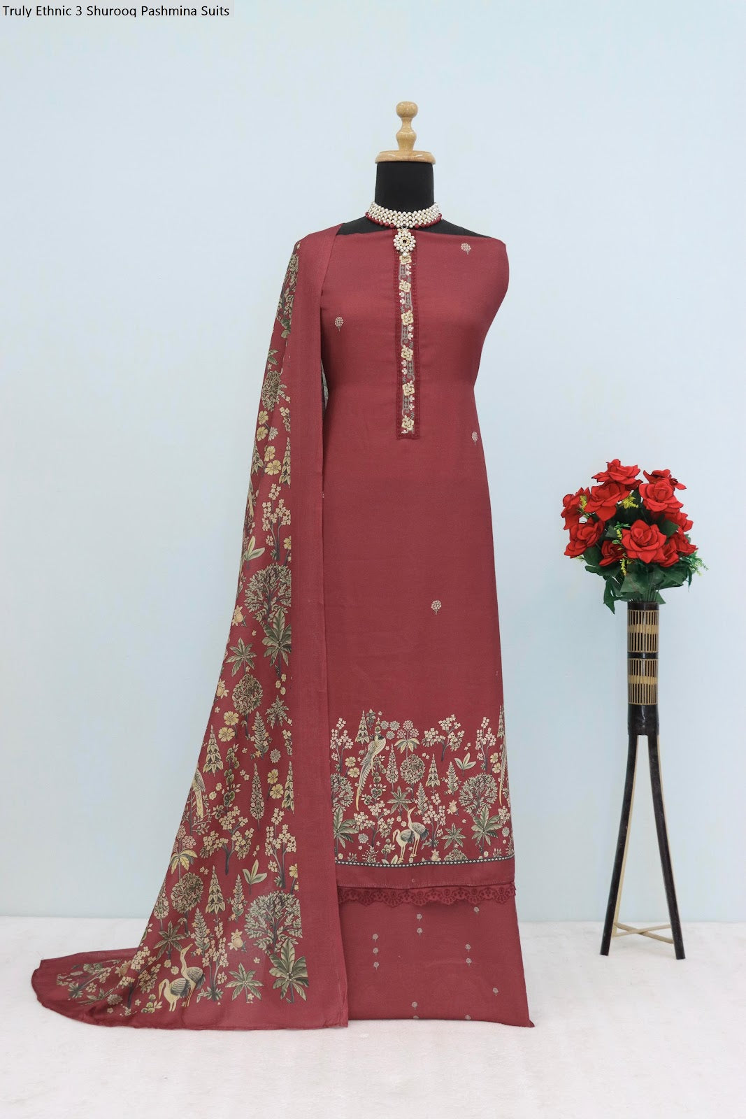 Truly Ethnic 3 Shurooq Viscose Pashmina Suits Exporter