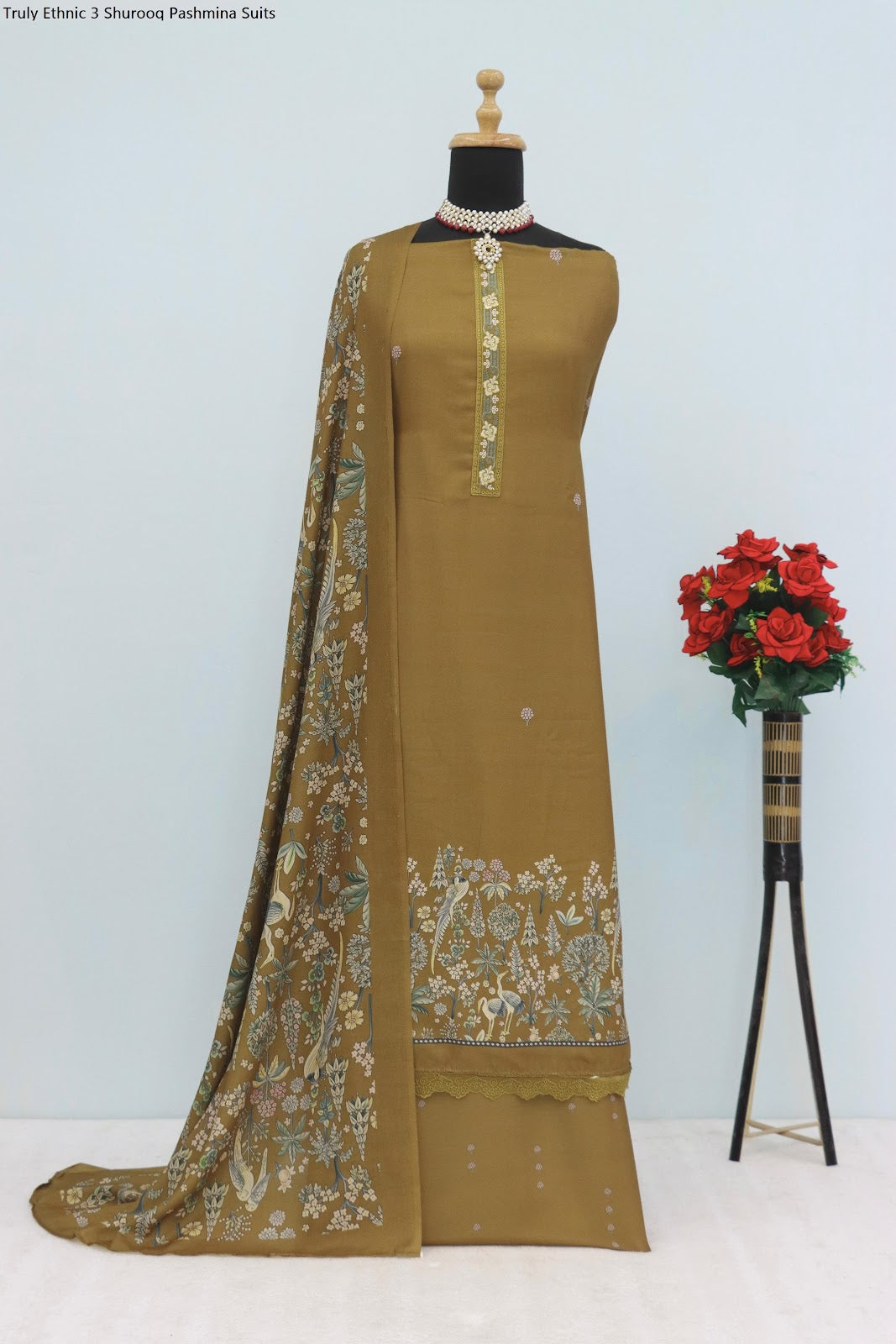 Truly Ethnic 3 Shurooq Viscose Pashmina Suits Exporter