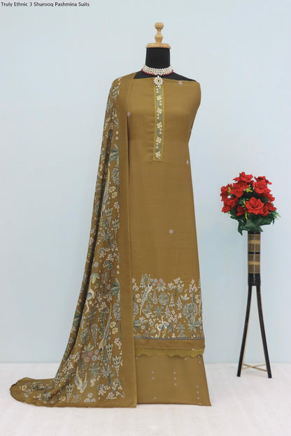 Truly Ethnic 3 Shurooq Viscose Pashmina Suits Exporter