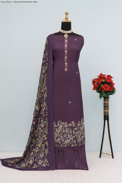 Truly Ethnic 3 Shurooq Viscose Pashmina Suits Exporter