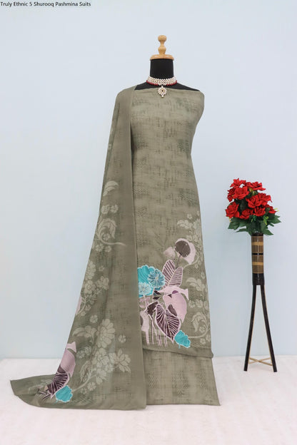 Truly Ethnic 5 Shurooq Viscose Pashmina Suits Wholesale Rate