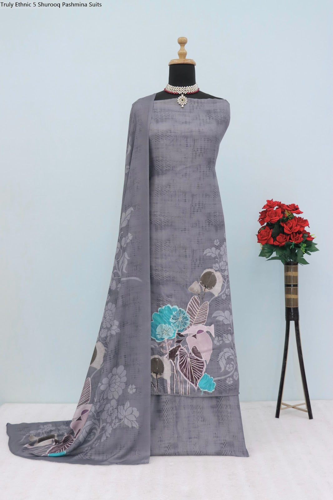 Truly Ethnic 5 Shurooq Viscose Pashmina Suits Wholesale Rate