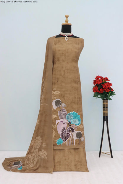 Truly Ethnic 5 Shurooq Viscose Pashmina Suits Wholesale Rate