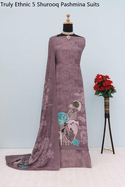 Truly Ethnic 5 Shurooq Viscose Pashmina Suits Wholesale Rate
