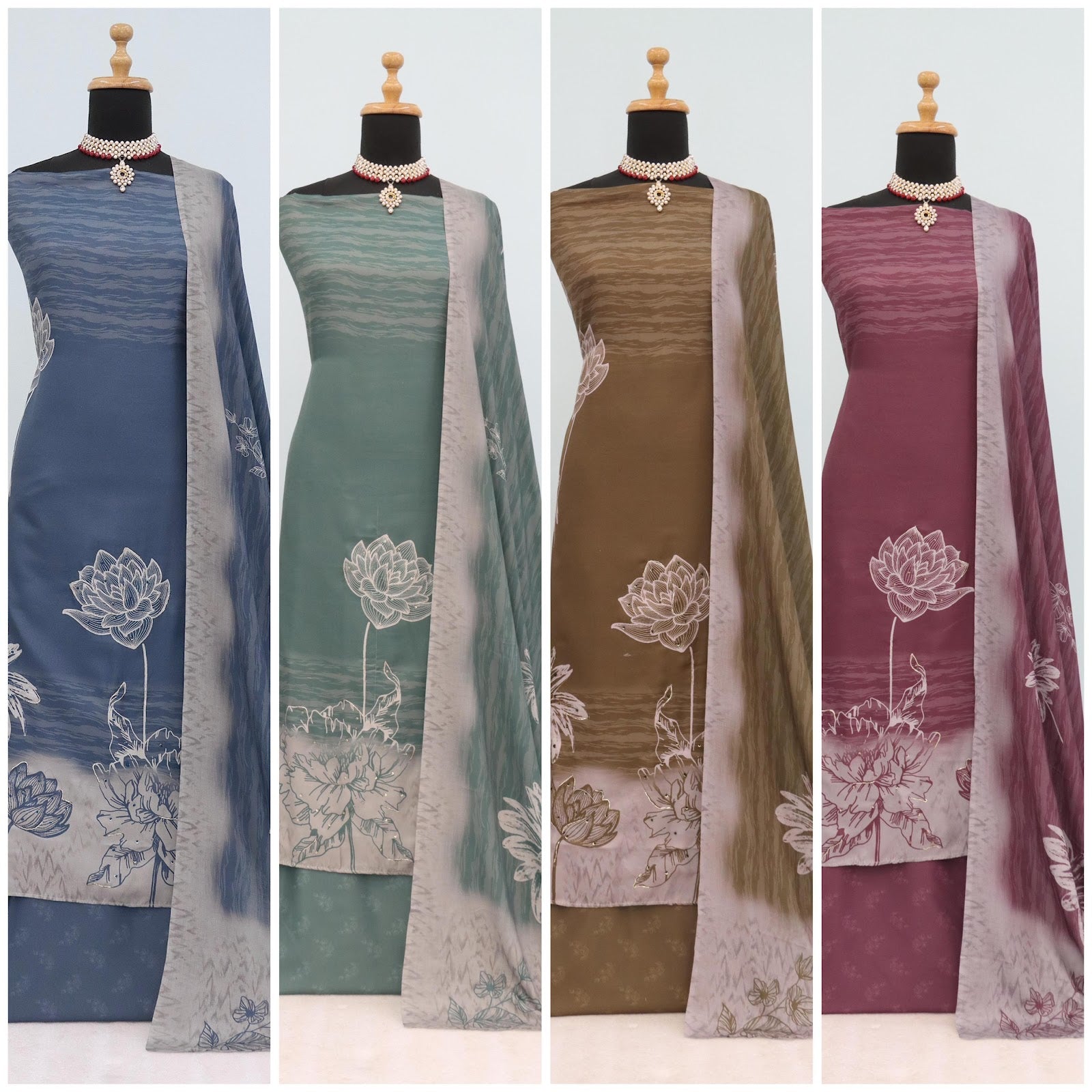 Truly Ethnic Shurooq Viscose Pashmina Suits Manufacturer
