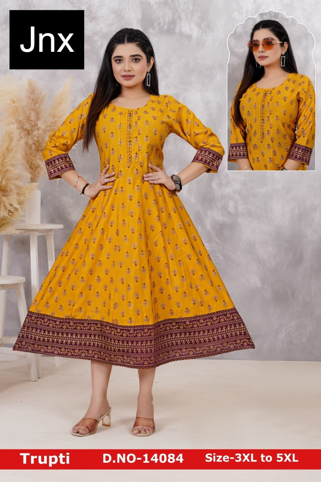 Trupti 111125 Jnx Anarkali Kurtis Exporter India