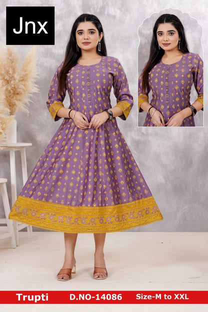 Trupti 111125 Jnx Anarkali Kurtis Exporter India