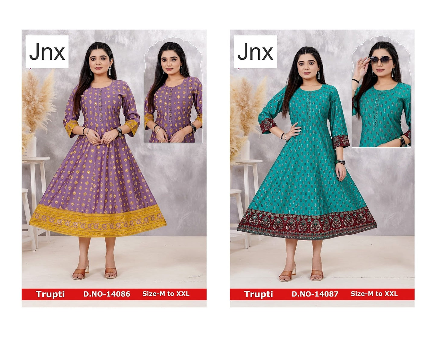 Trupti Jnx Anarkali Kurtis Supplier Ahmedabad