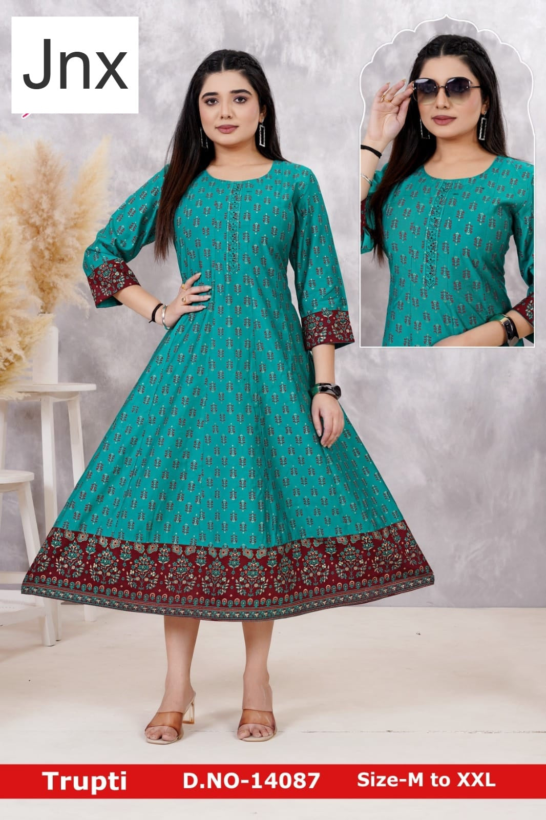 Trupti Jnx Anarkali Kurtis Supplier Ahmedabad