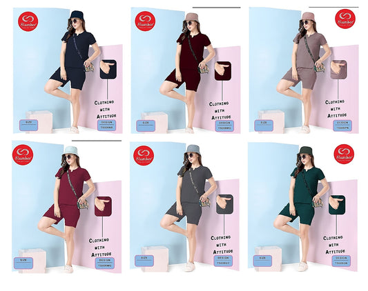 Ts006 Colors Slumber Imported Shorts Night Suits Exporter India