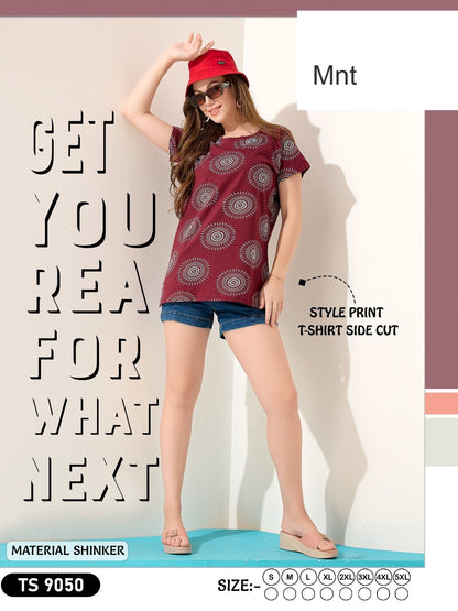 Ts 9050 Mnt Sinker Women Tshirt Exporter
