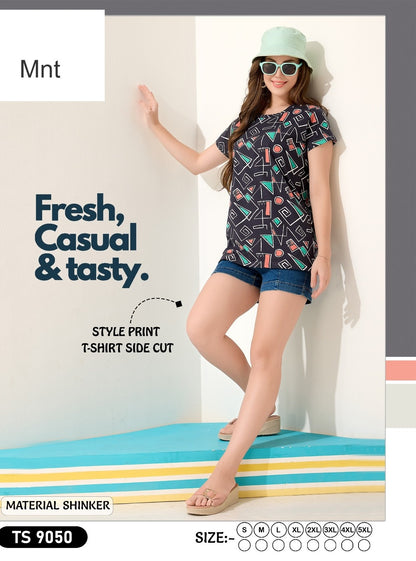 Ts 9050 Mnt Sinker Women Tshirt Exporter