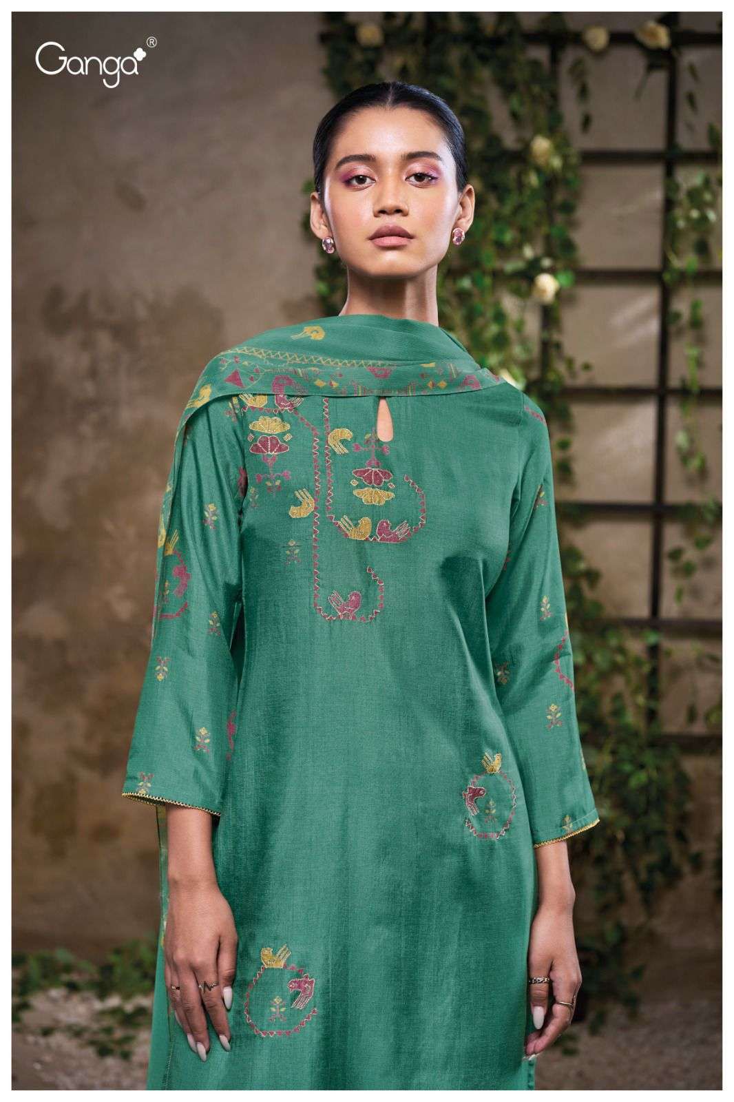 Tsoko 2971 Ganga Premium Bemberg Plazzo Style Suits Manufacturer Ahmedabad