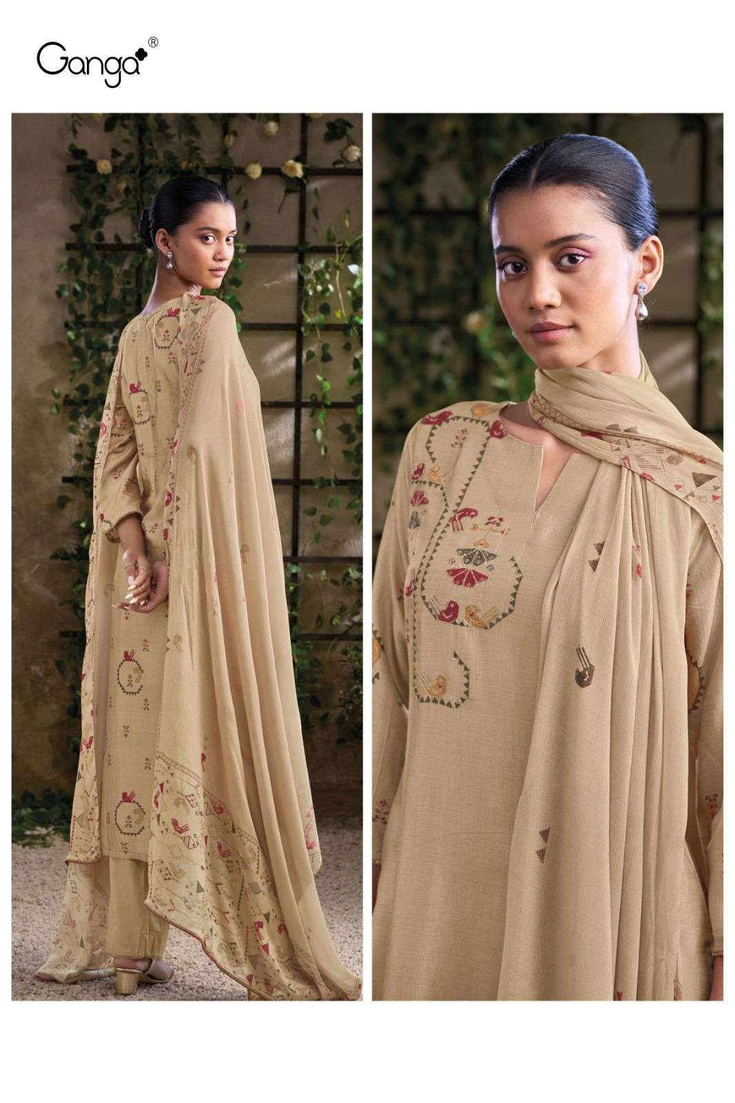 Tsoko 2971 Ganga Premium Bemberg Plazzo Style Suits Manufacturer Ahmedabad
