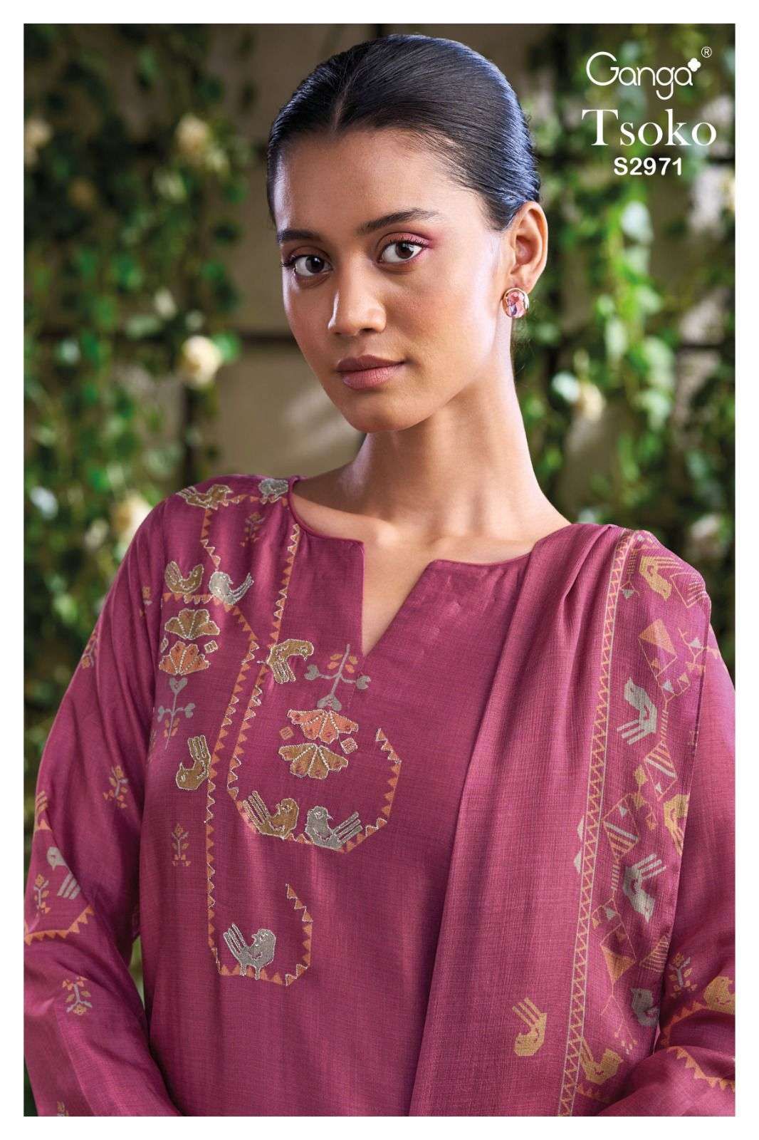 Tsoko 2971 Ganga Premium Bemberg Plazzo Style Suits Manufacturer Ahmedabad