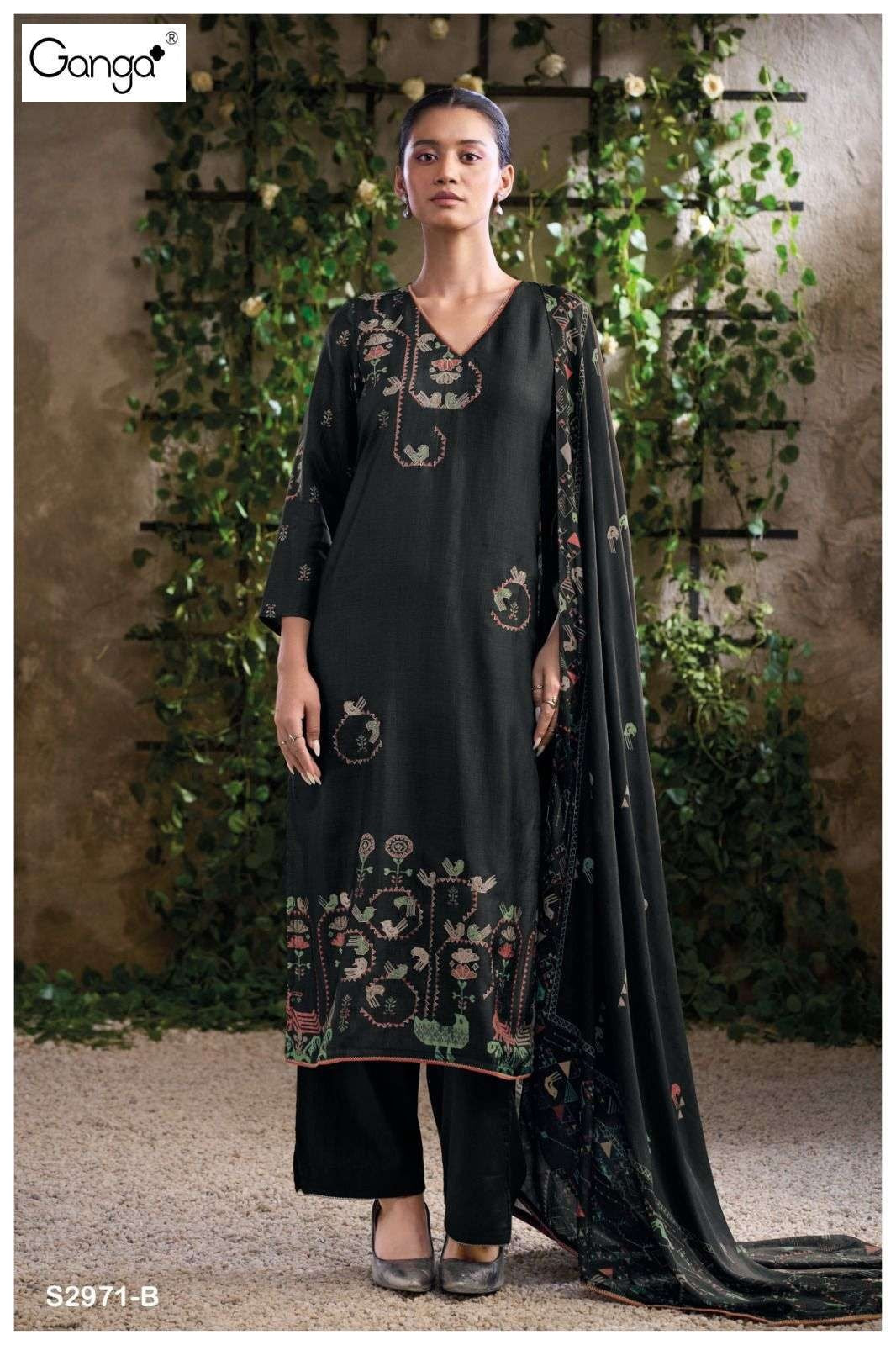 Tsoko 2971 Ganga Premium Bemberg Plazzo Style Suits Manufacturer Ahmedabad