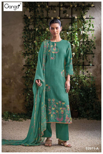 Tsoko 2971 Ganga Premium Bemberg Plazzo Style Suits Manufacturer Ahmedabad
