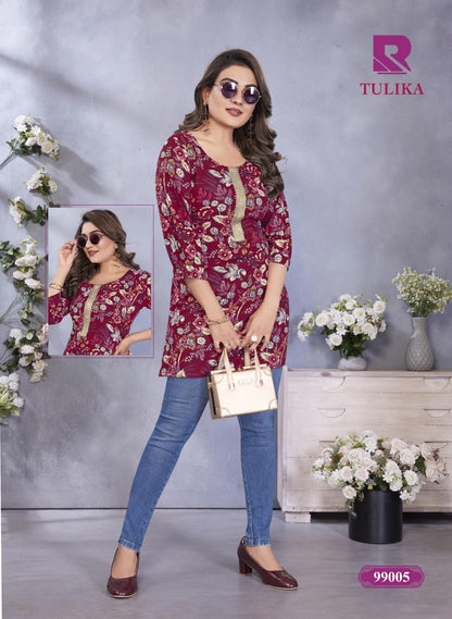 Tulika Raashi Rayon Short Kurtis Wholesale