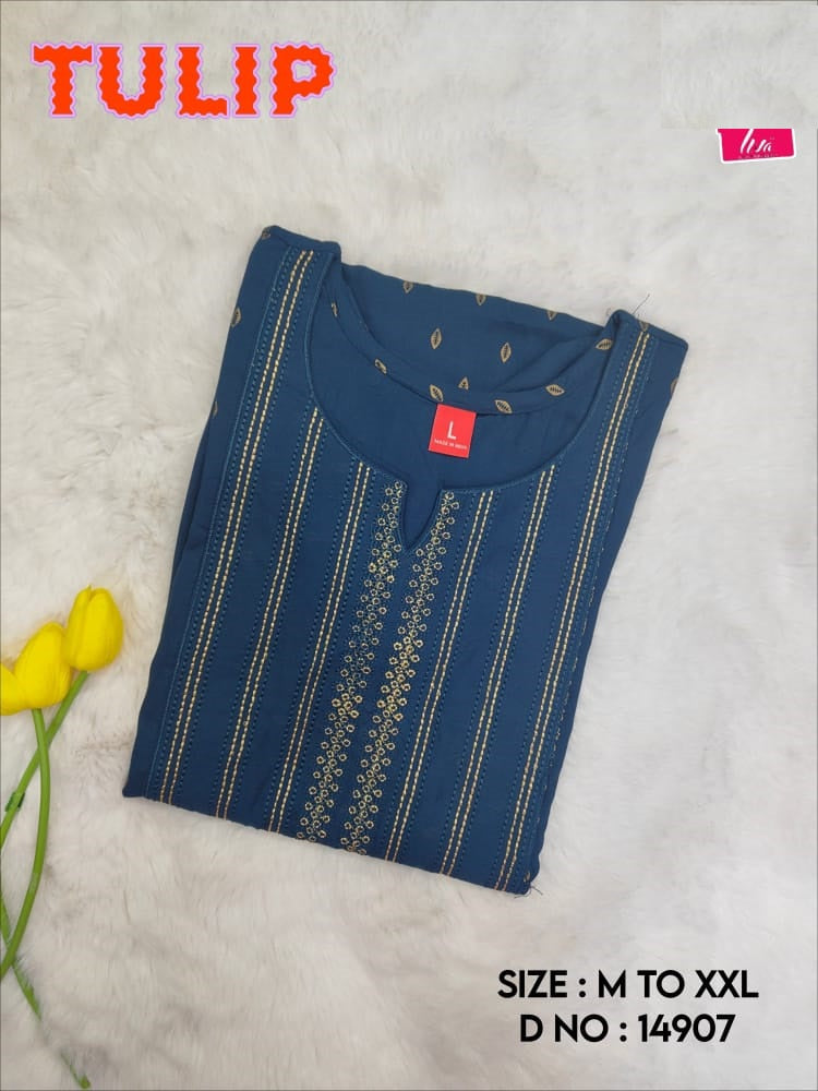 Tulip Jnx Rayon Knee Length Kurtis Wholesale Price