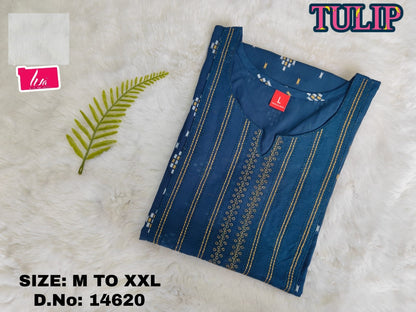 Tulip Jnx Rayon Knee Length Kurtis Wholesale Price
