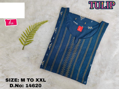 Tulip Liva Jnx Rayon Kurtis Manufacturer