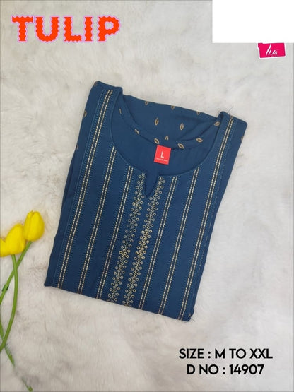 Tulip Liva Jnx Rayon Kurtis Manufacturer