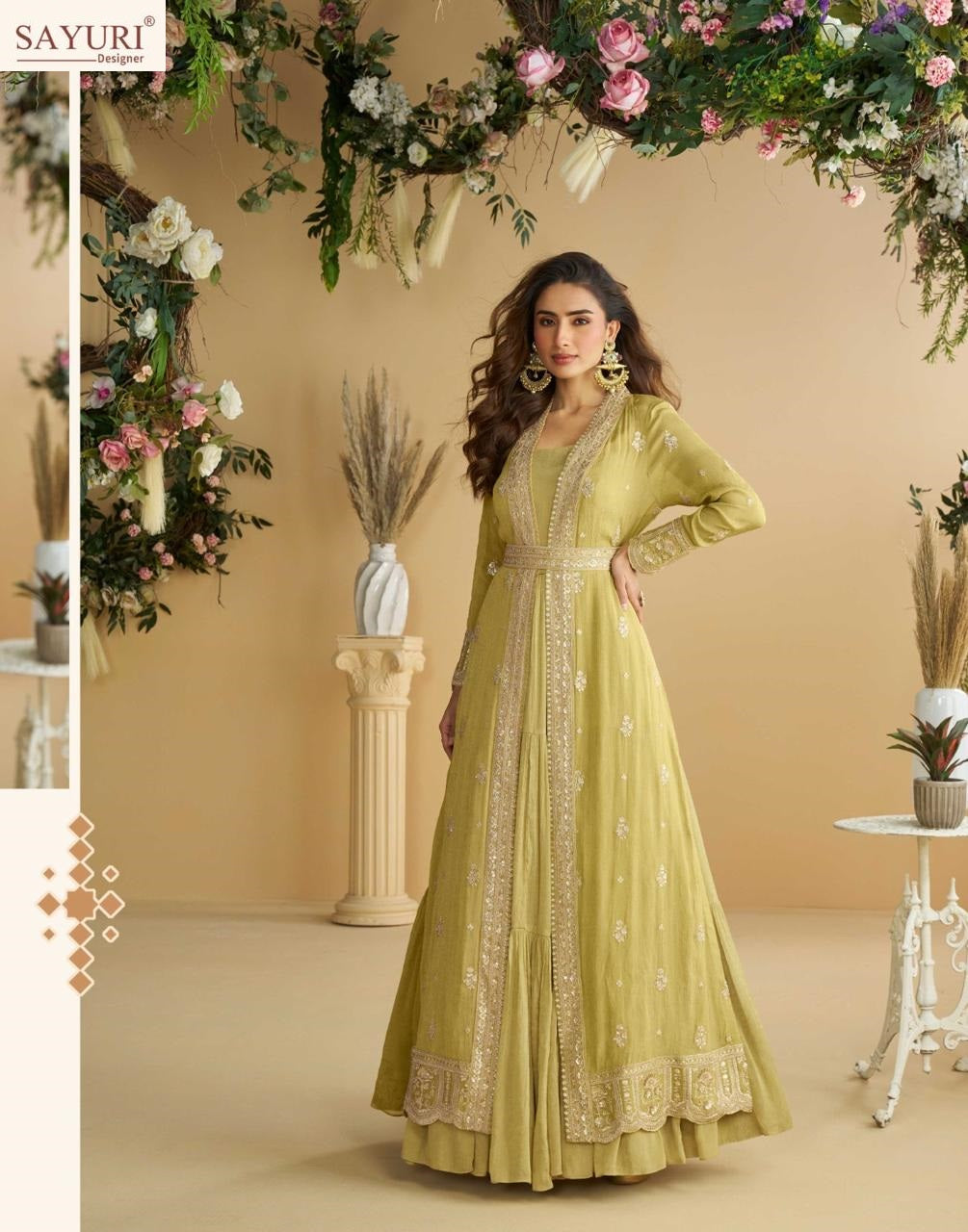 Tulip Sayuri Chinon Silk One Piece Gown Wholesaler Ahmedabad