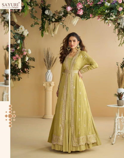 Tulip Sayuri Chinon Silk One Piece Gown Wholesaler Ahmedabad