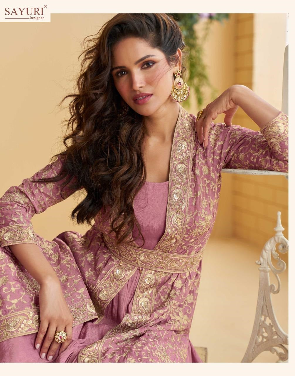 Tulip Sayuri Chinon Silk One Piece Gown Wholesaler Ahmedabad