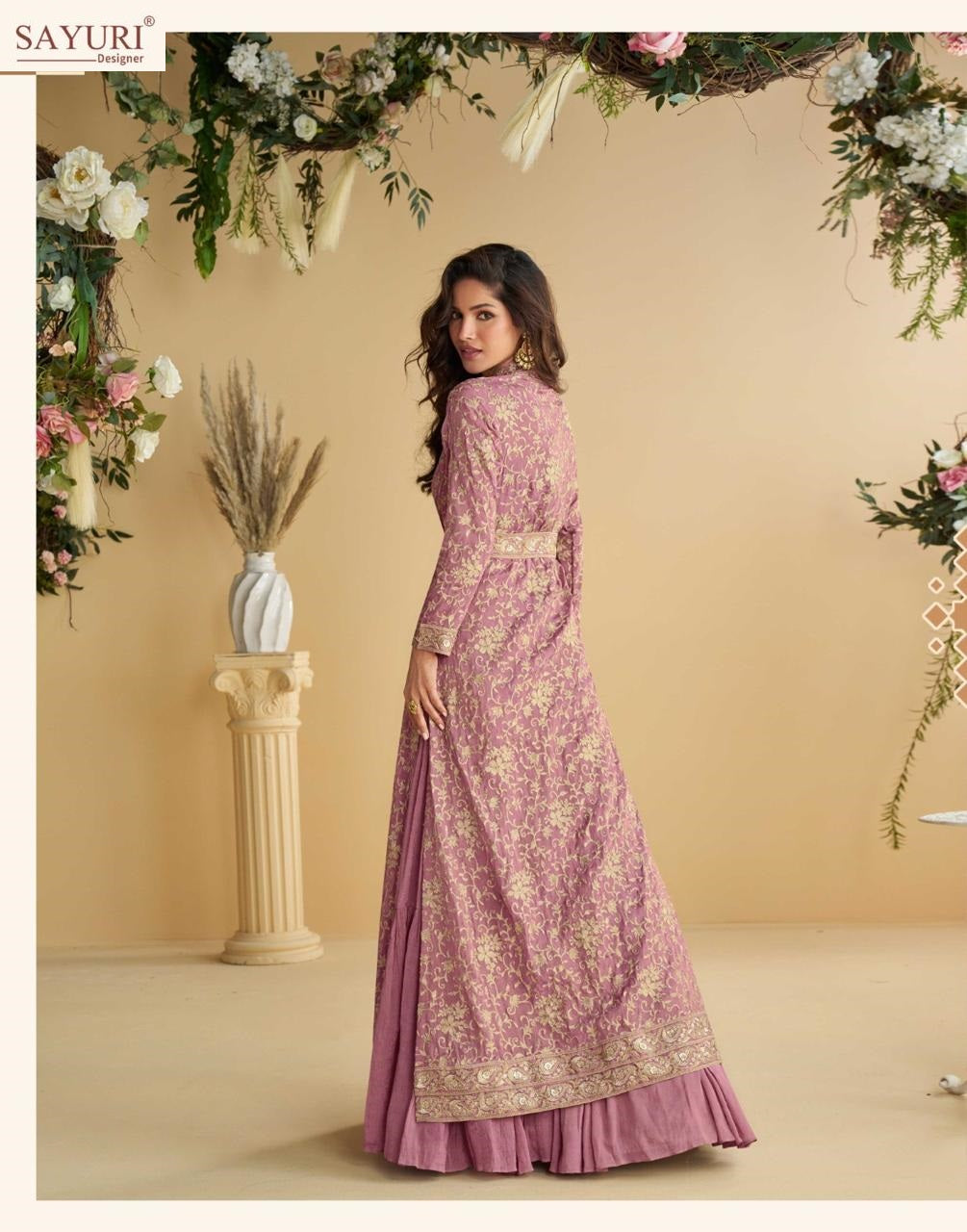 Tulip Sayuri Chinon Silk One Piece Gown Wholesaler Ahmedabad