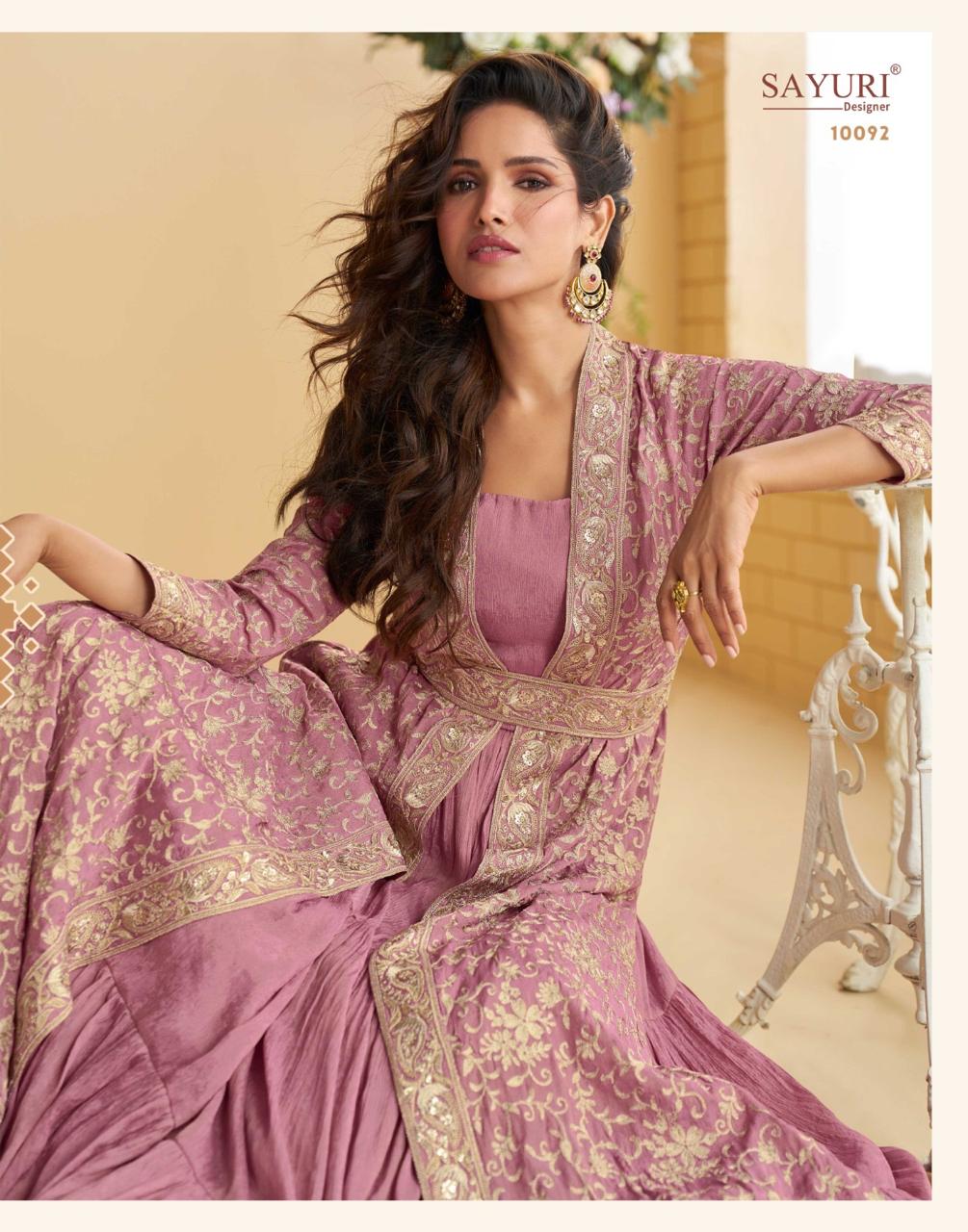Tulip Sayuri Chinon Silk One Piece Gown Wholesaler Ahmedabad