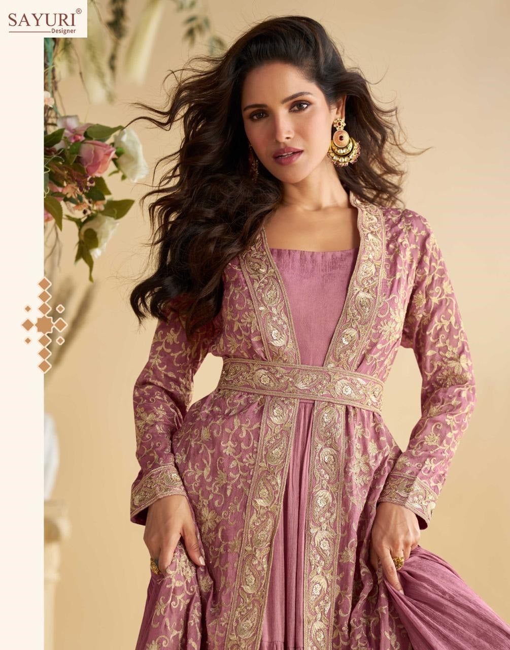 Tulip Sayuri Chinon Silk One Piece Gown Wholesaler Ahmedabad