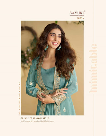 Tulip Sayuri Chinon Silk One Piece Gown Wholesaler Ahmedabad