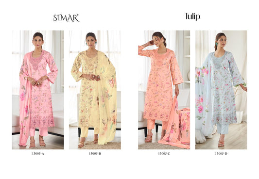 Tulip Simar Lawn Cotton Pant Style Suits Manufacturer Gujarat